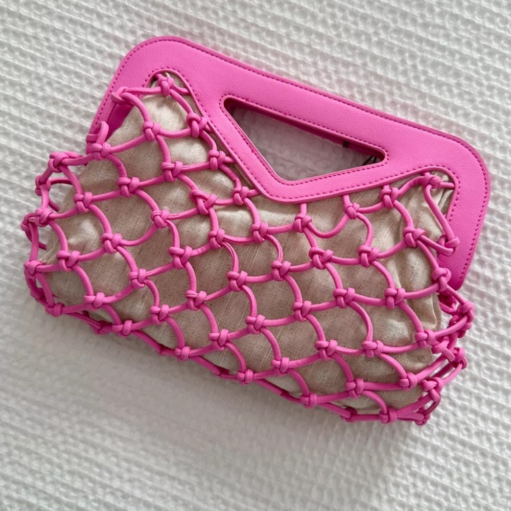 Pink Crochet Bag